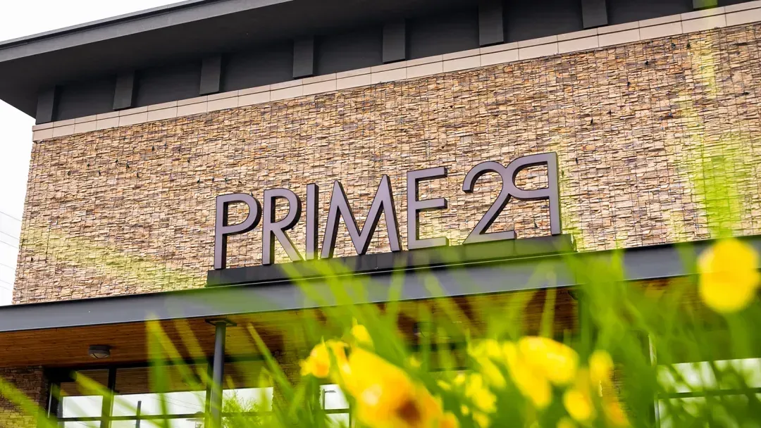 exterior front facade entrance of prime29 steakhouse