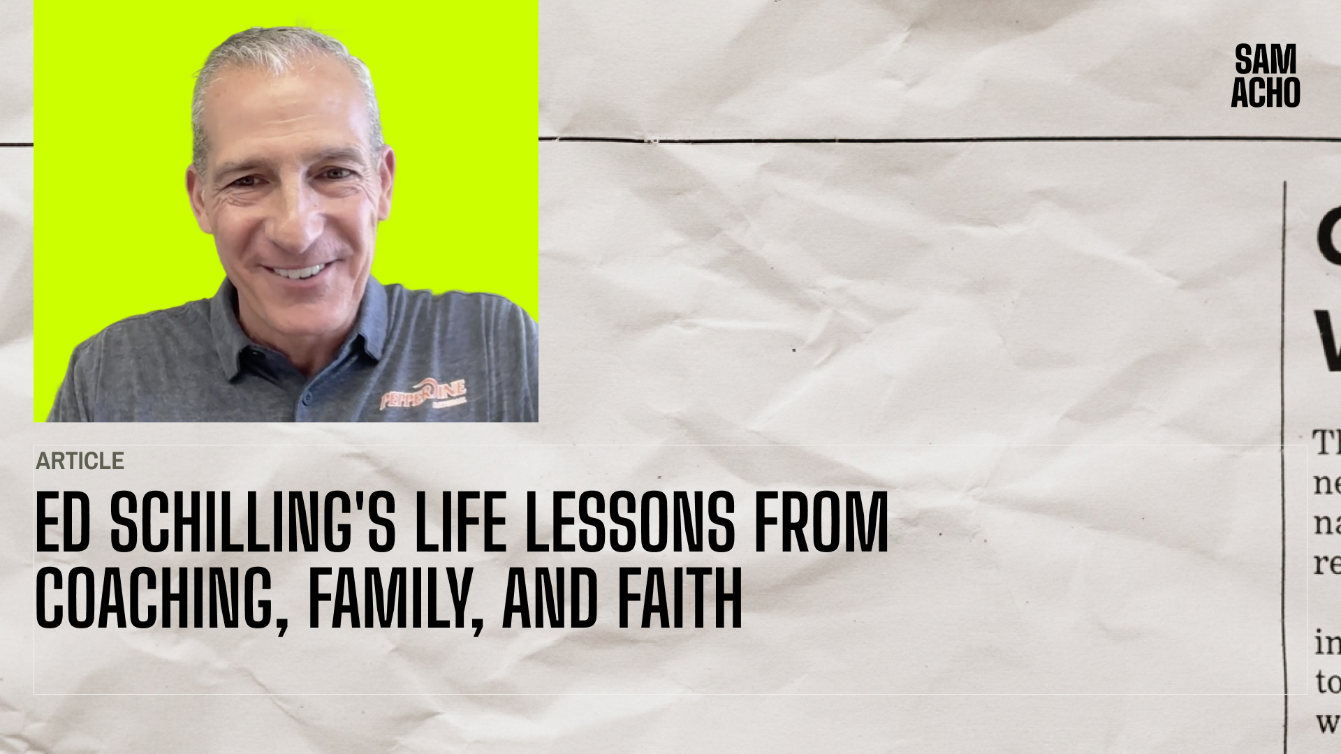 Ed Schilling's Life Lessons from Coaching, Family, and Faith