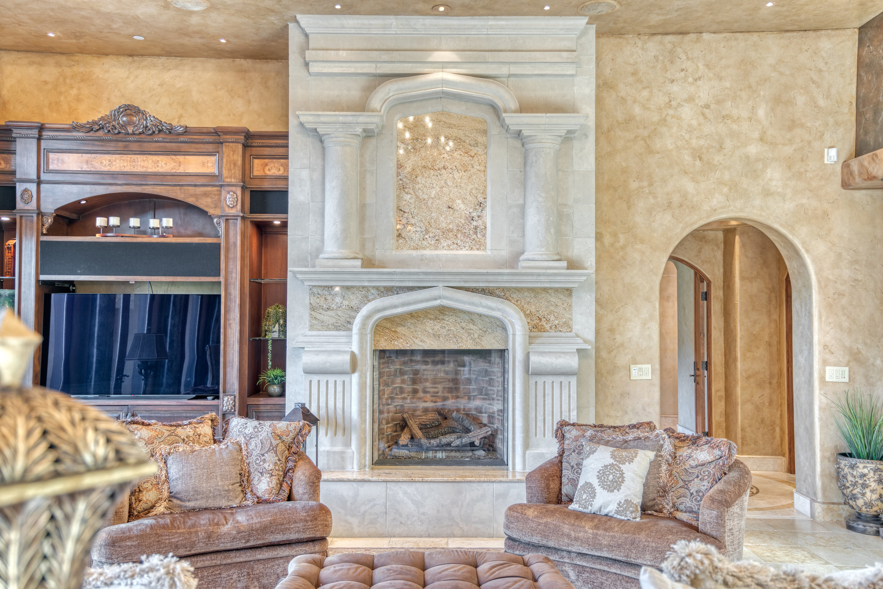 Demo photo of fireplace