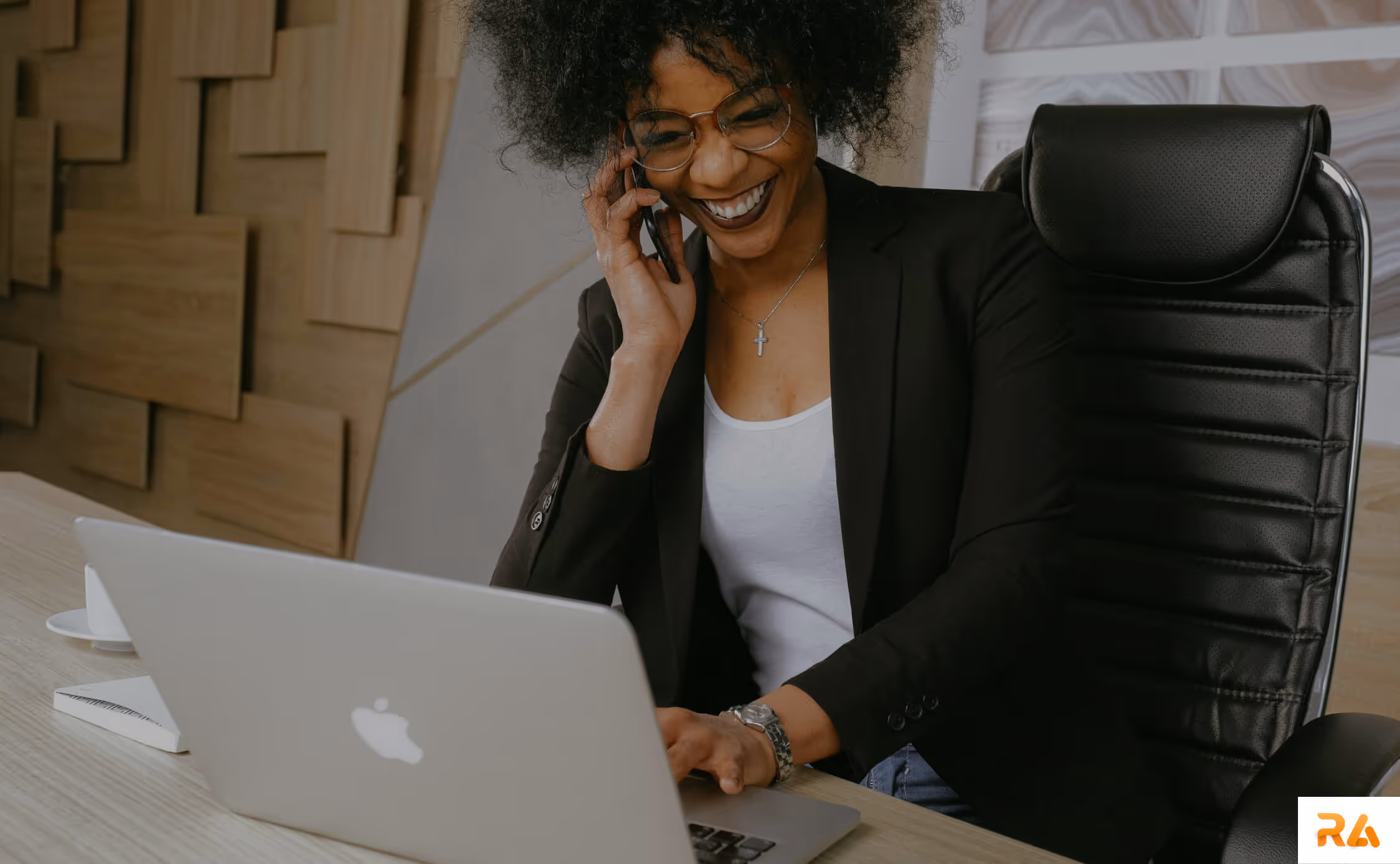 virtual lawyer having call with clients and working