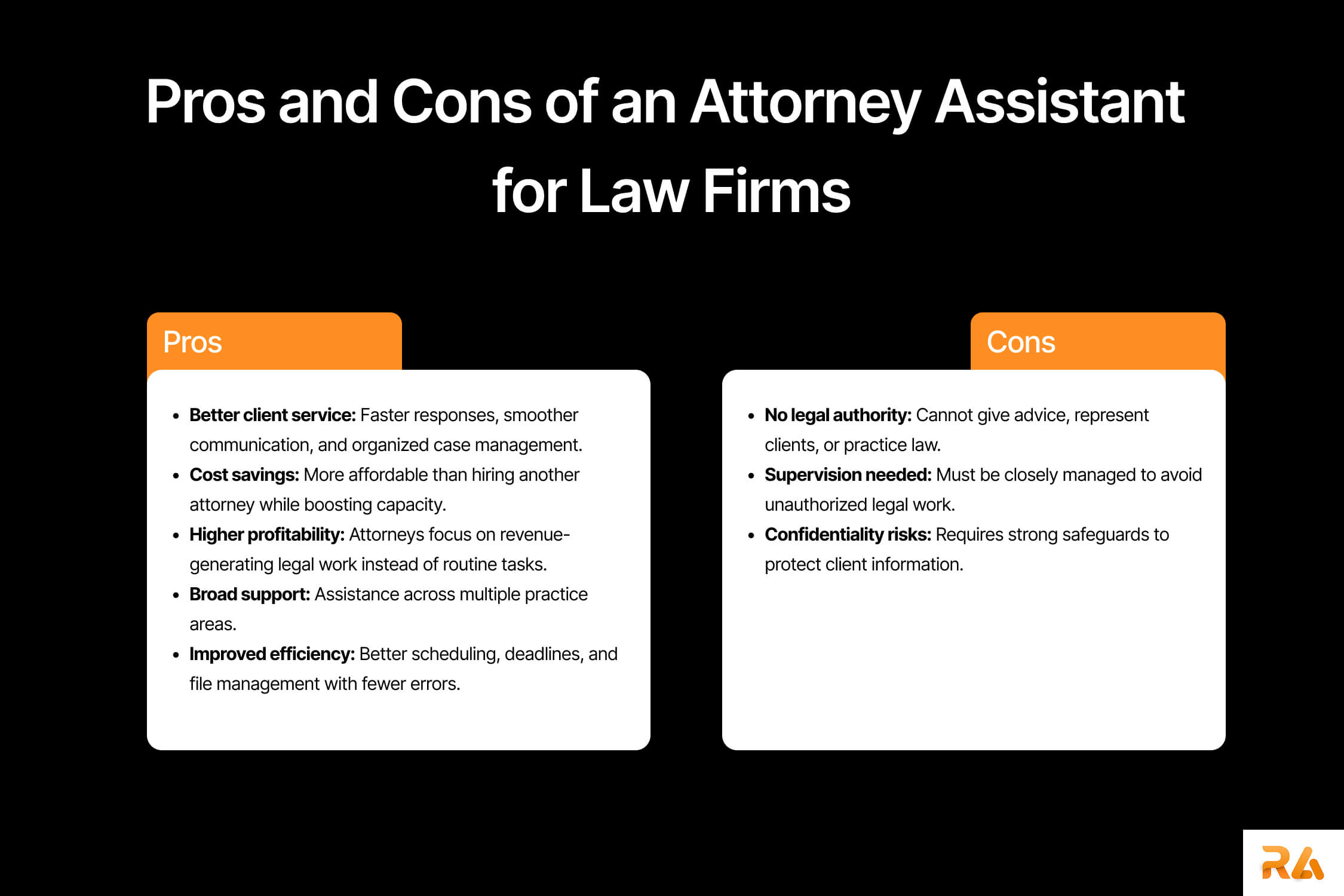 benefits and limits of having an attorney assistant