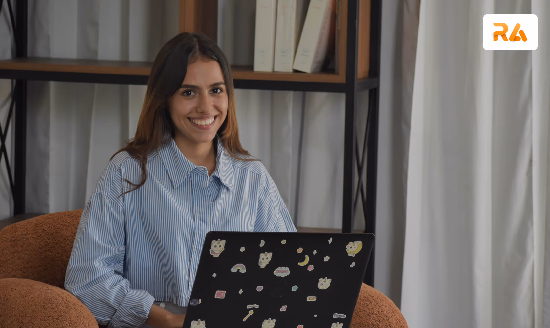 Paralegal working on divorce paperwork remotely using her own laptop.