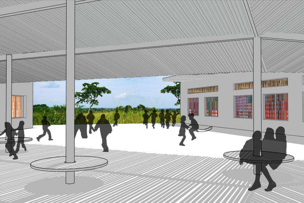 A picture depicting the future school-grounds