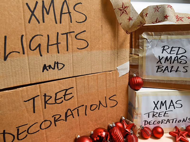 christmas decoration boxes