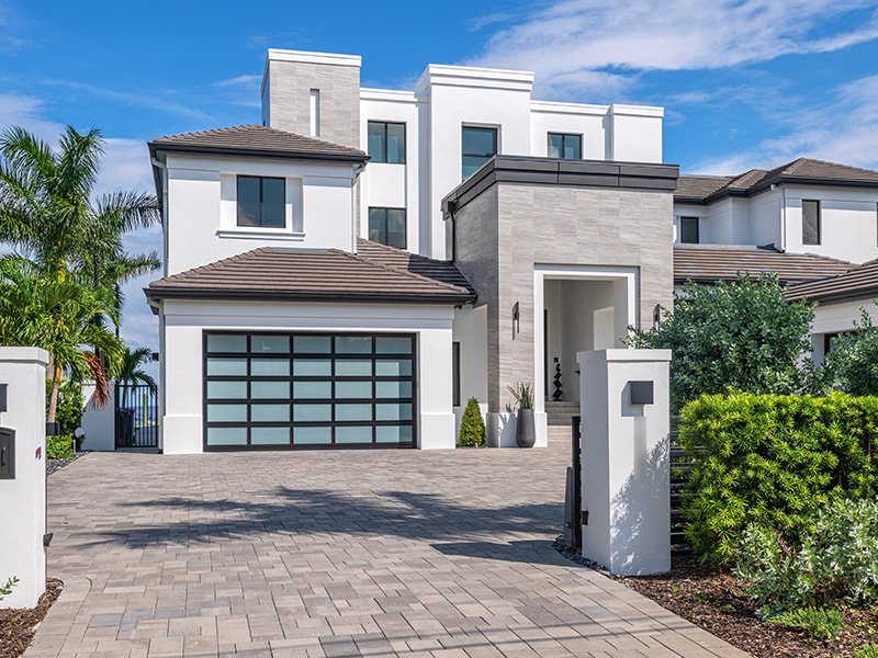 beautiful white house