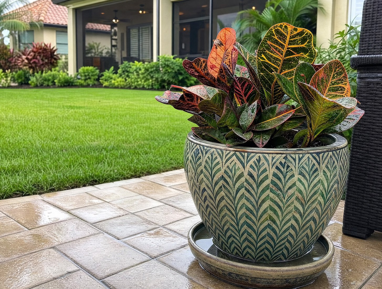 plant on a porch