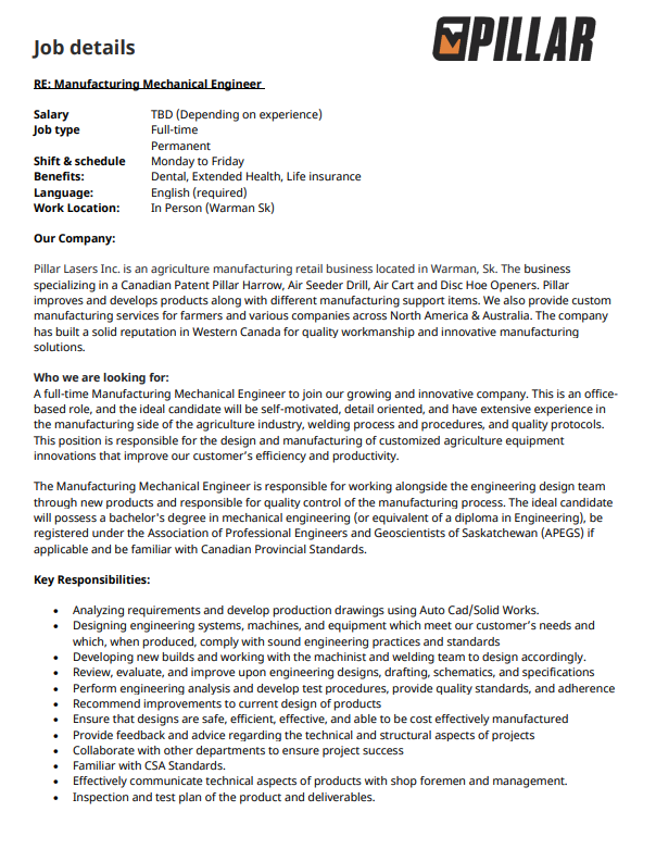 Looking for Engineer Posting pg 1