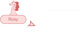 A statue of liberty on a pedestal with the name rosy on it.