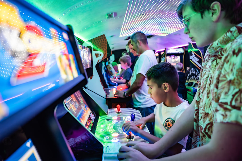 Lots of space for adults and kids alike on the party bus!