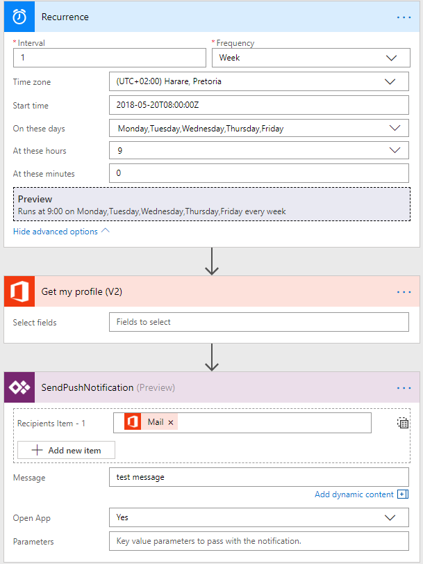 Solved: Re: PowerApps Push Notification at Certain time to... - Power Platform Community