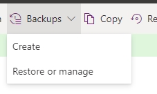 建立 Dynamics 365 備份