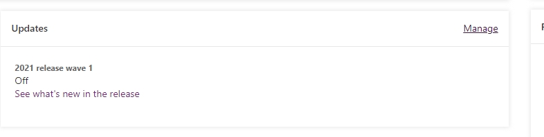 Dynamics 2021 release wave 1 update page