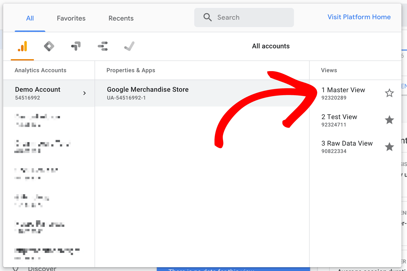 如何存取 Google Analytics 主檢視