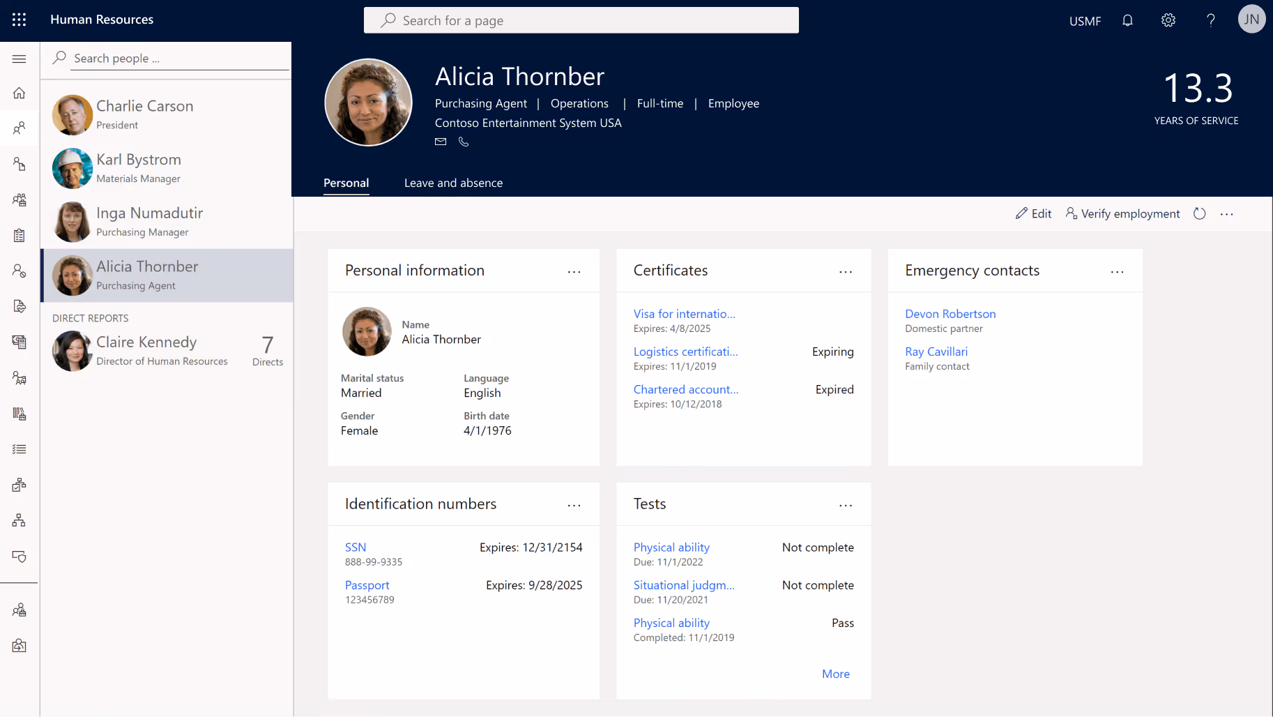 Human Resources | Microsoft Dynamics 365