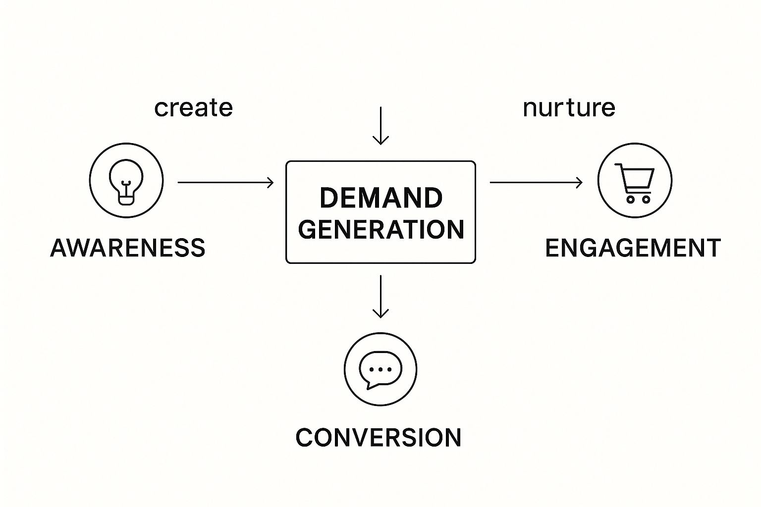 Infographic about what is demand generation marketing