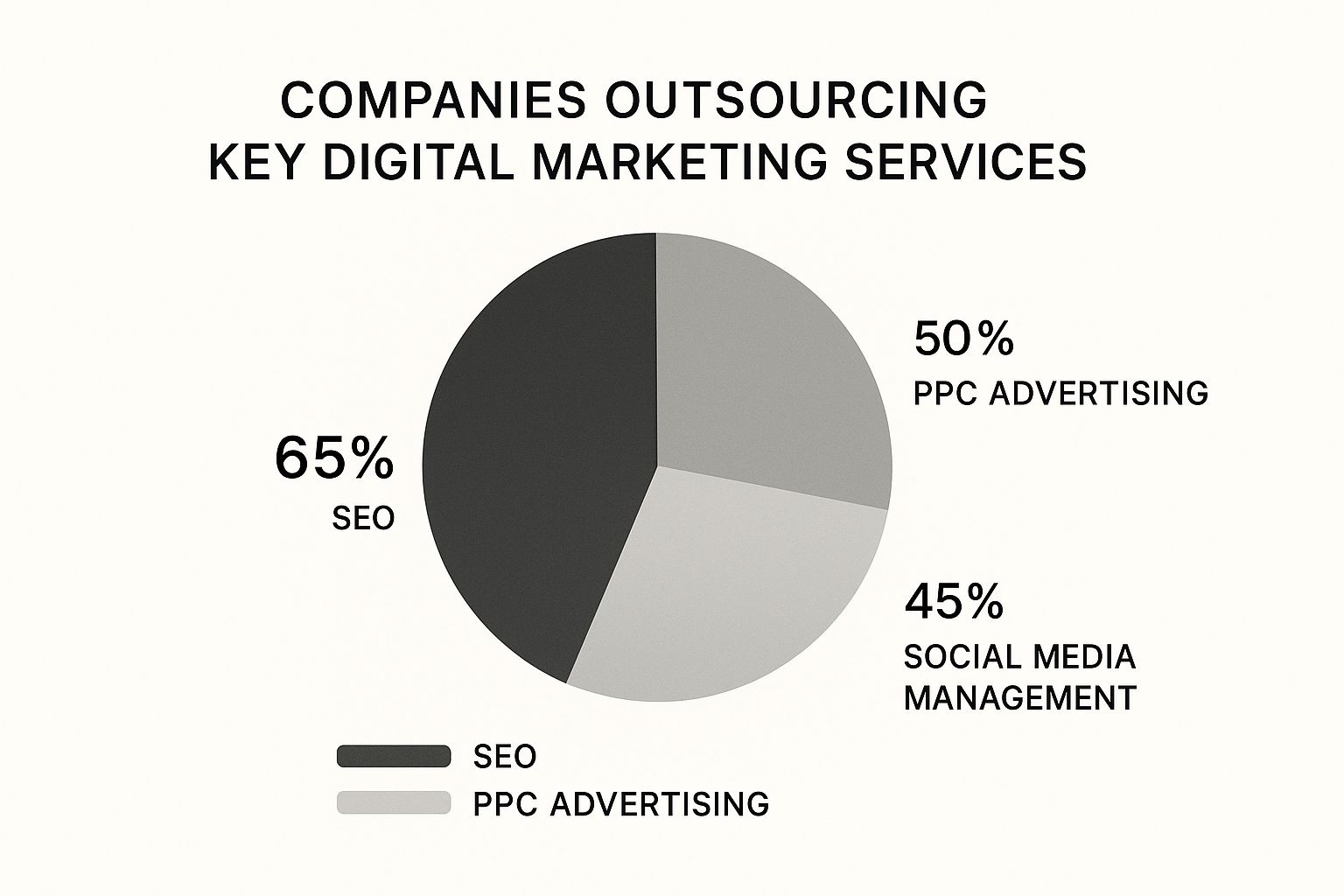 Infographic about outsourcing digital marketing