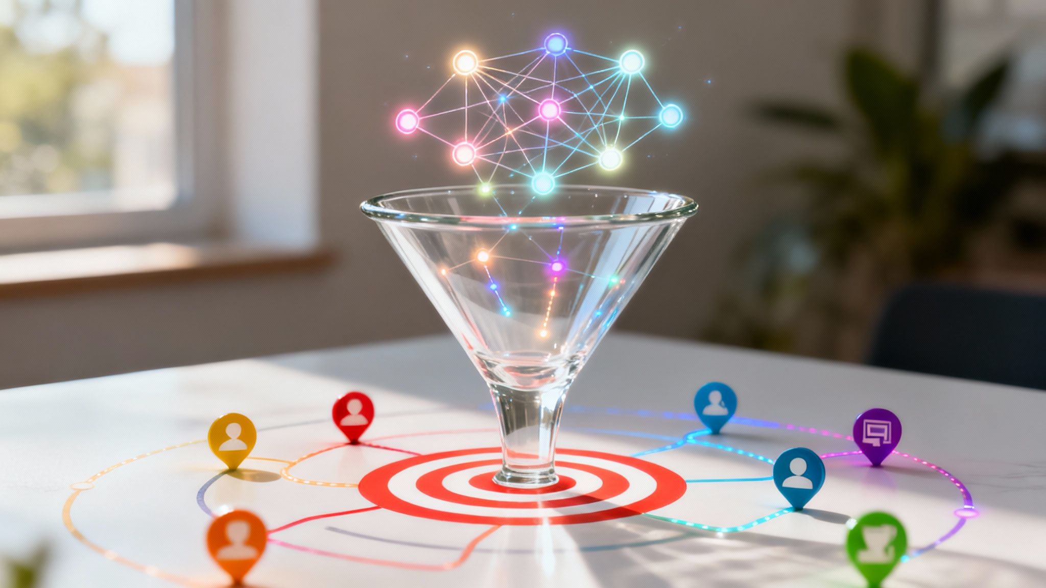 A robotic hand and a human hand touching, symbolizing the collaboration between AI and human intelligence.