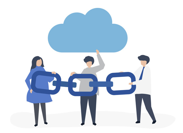 Cloud computing concept Free Vector