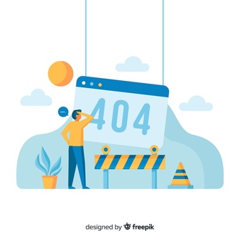 Error 404 concept for landing page Free Vector