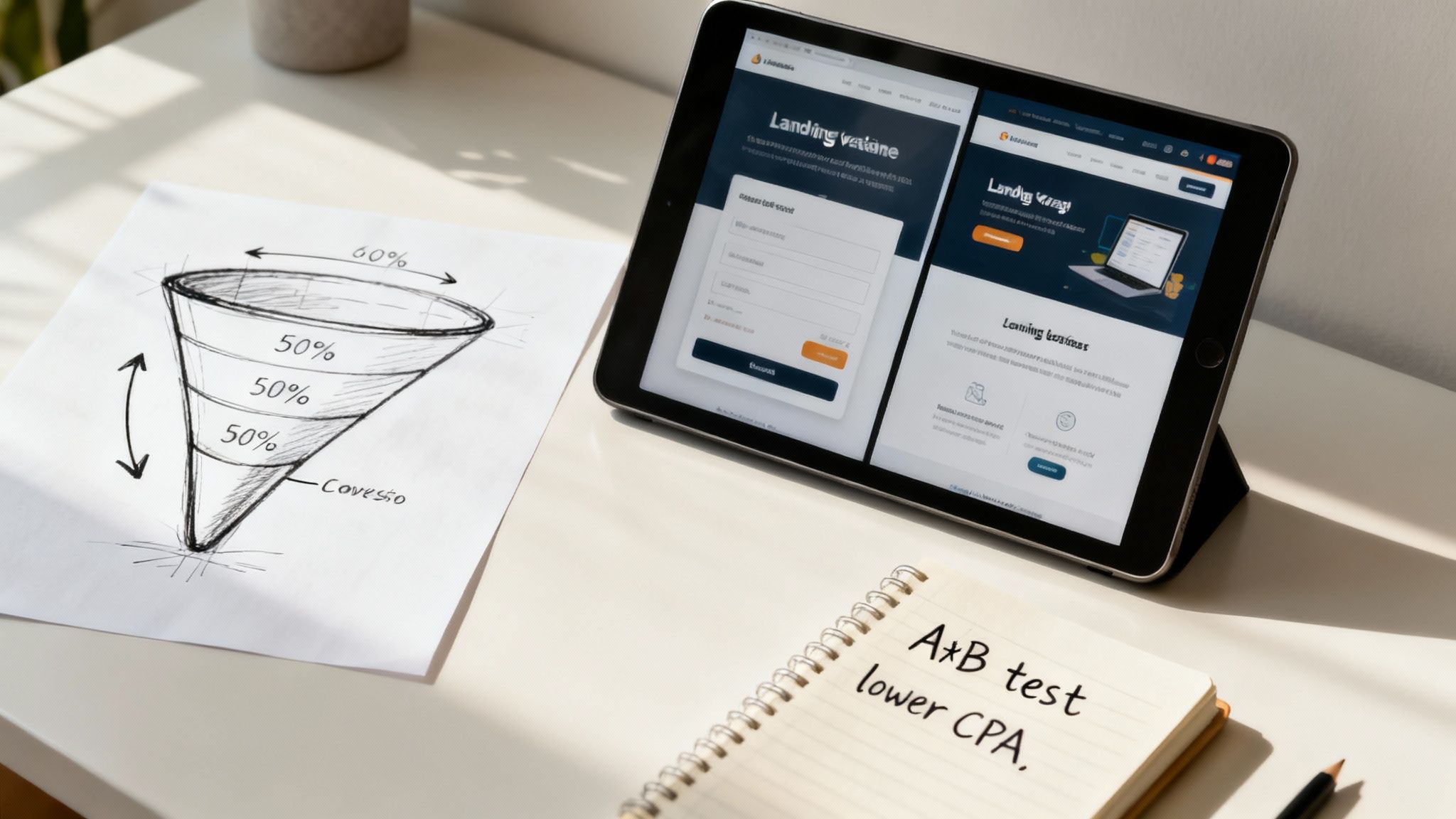 A person adjusting gears on a complex machine, symbolizing the fine-tuning of marketing strategies to lower CPA.