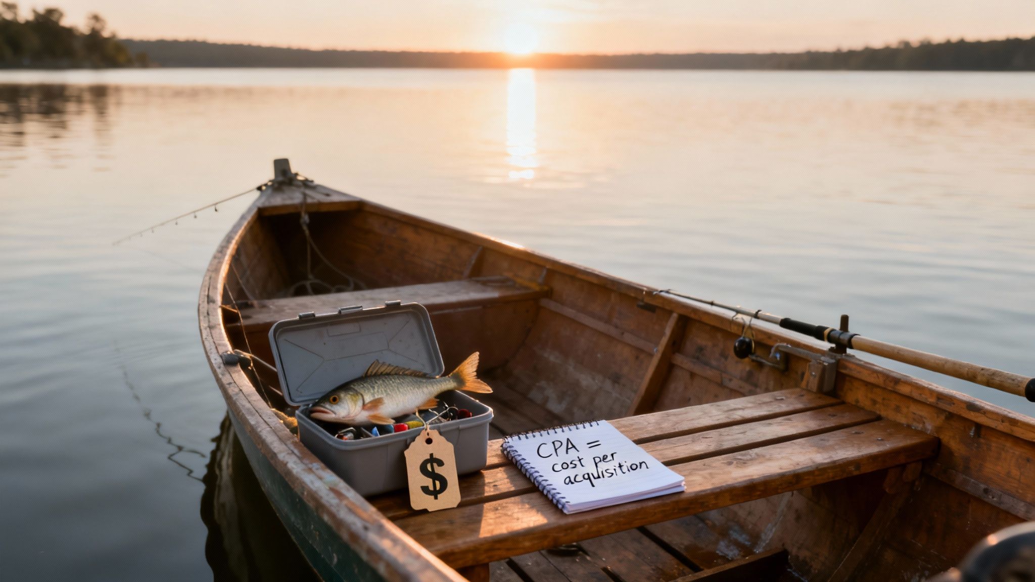 A business professional analyzing a graph on a tablet, representing the tracking of Cost Per Acquisition metrics.