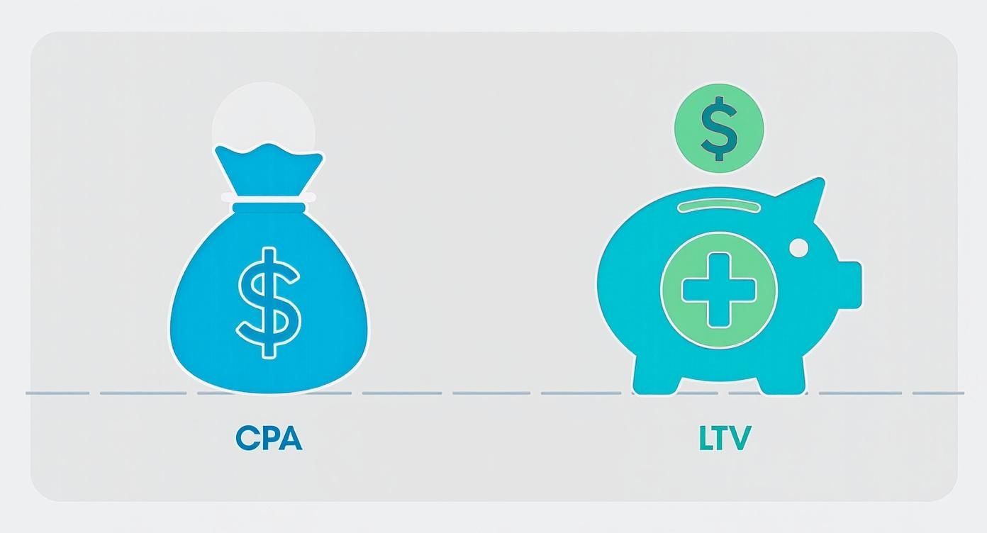 Infographic about what is cost per acquisition