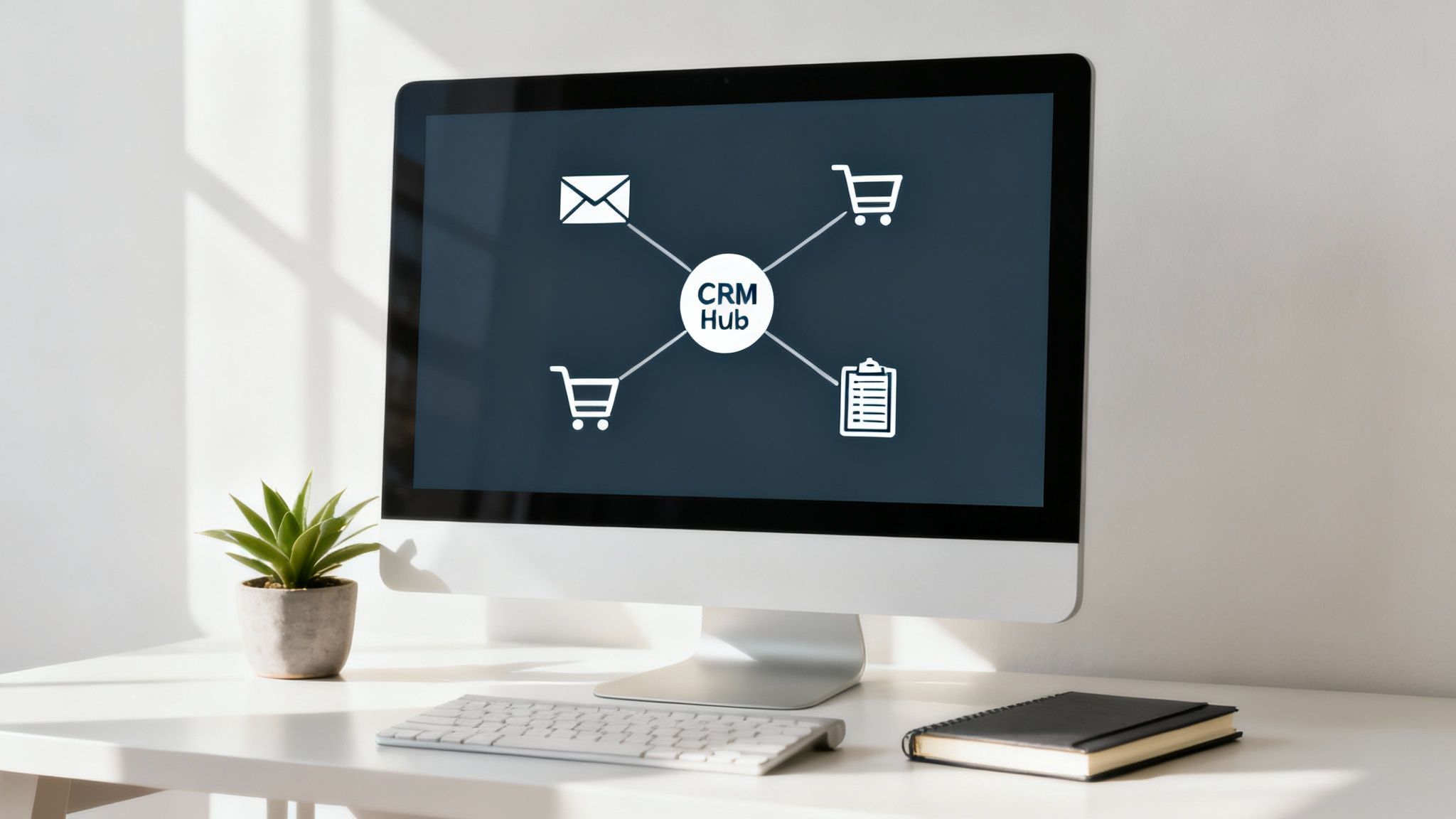 Team members participating in a collaborative training session on a new CRM system.