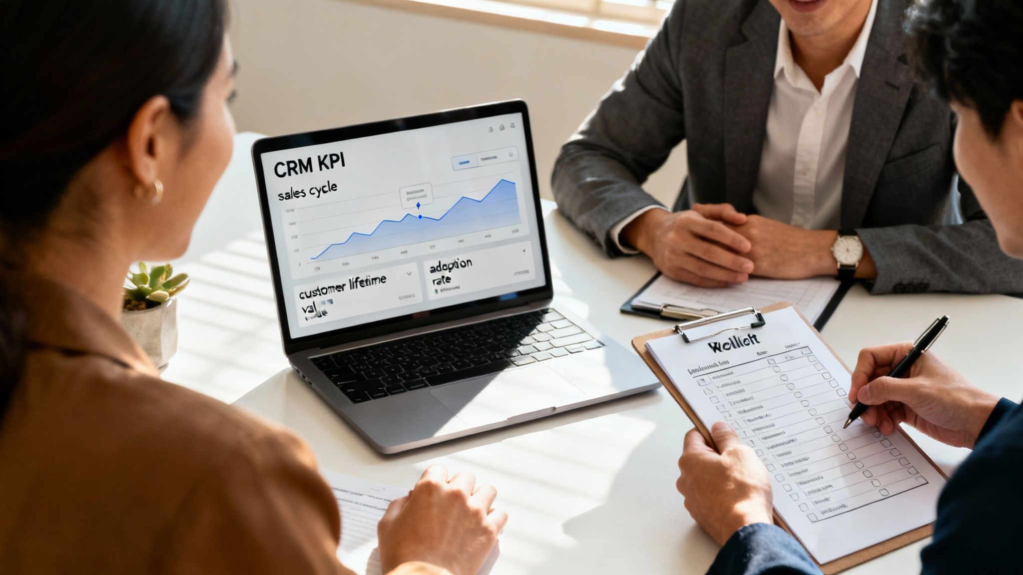 A person looking at a screen with question marks, symbolizing common CRM questions.