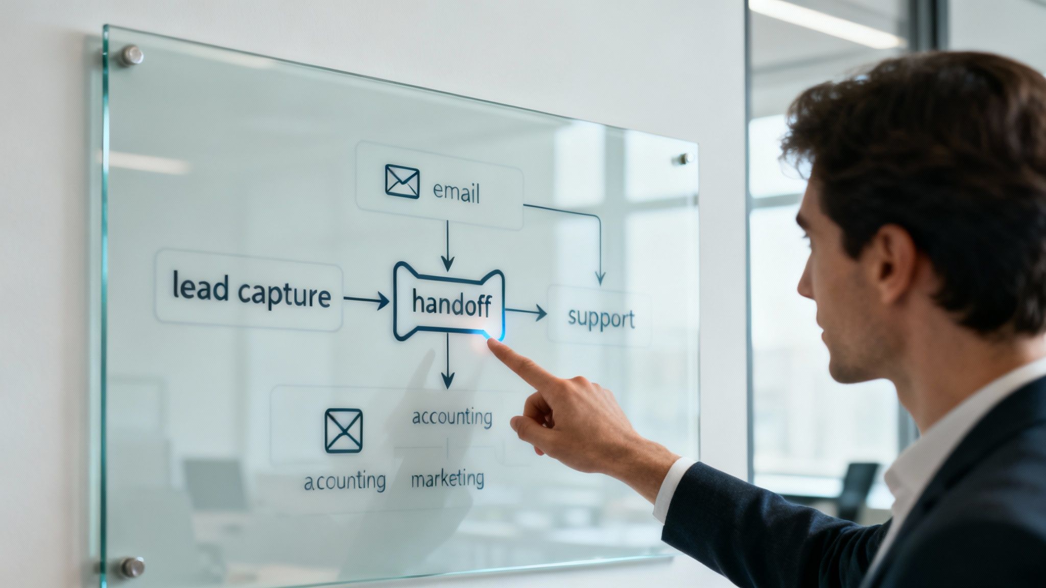 A professional analyzing CRM vendor comparison charts on a screen