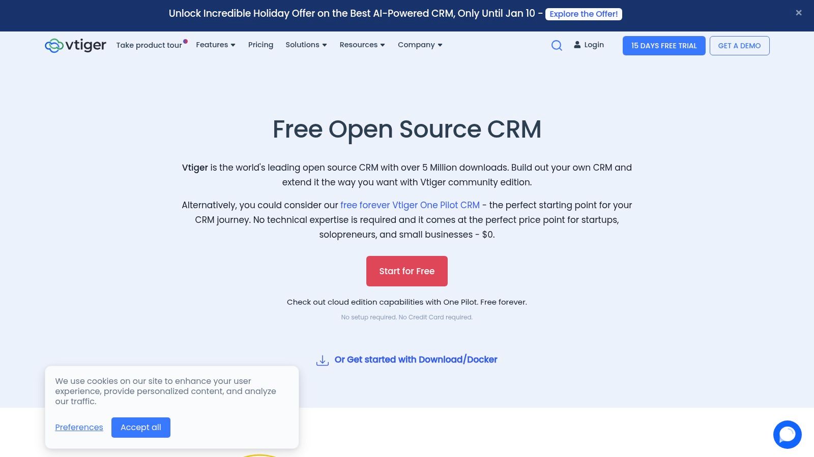 Vtiger (Open Source & Free Cloud)