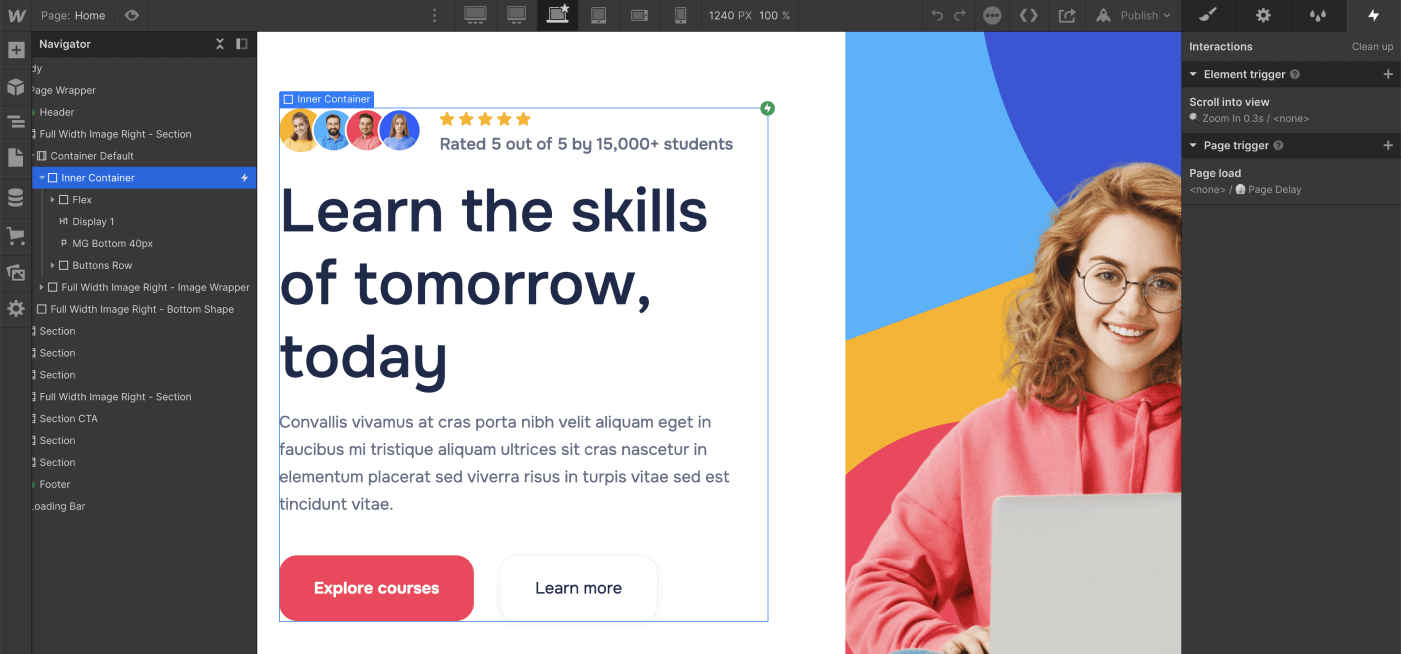 Animations- Learnify X Webflow Template