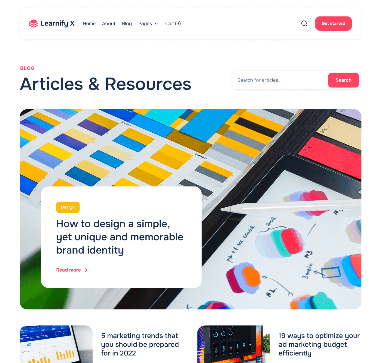 Learnify X - Blog page - Online Learning Education Webflow Template