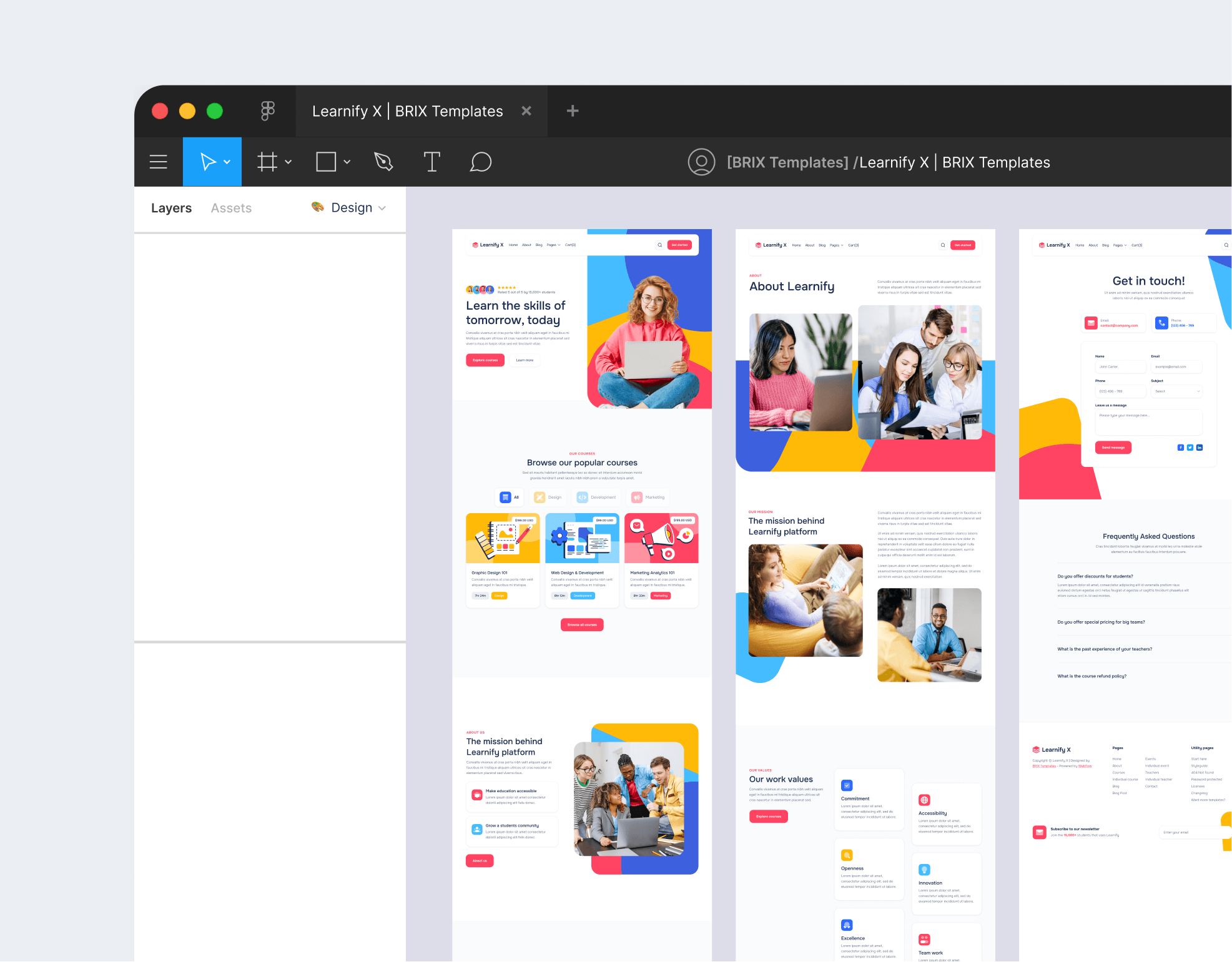 Learnify X - Figma File Included - Online Learning Education Webflow Template