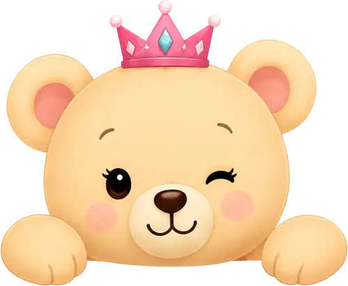 Bella Ballet Bear Peeking and Winking