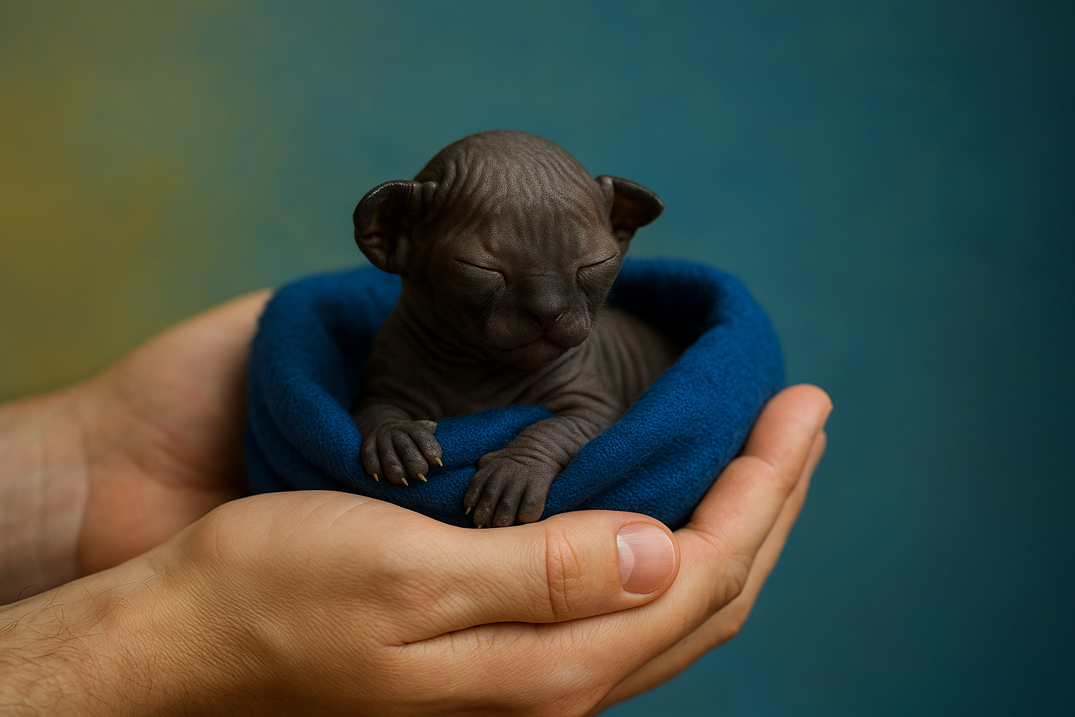TICA-registered Sphynx kitten playing indoors