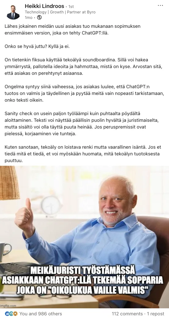 LinkedIn post by Byro Legal
