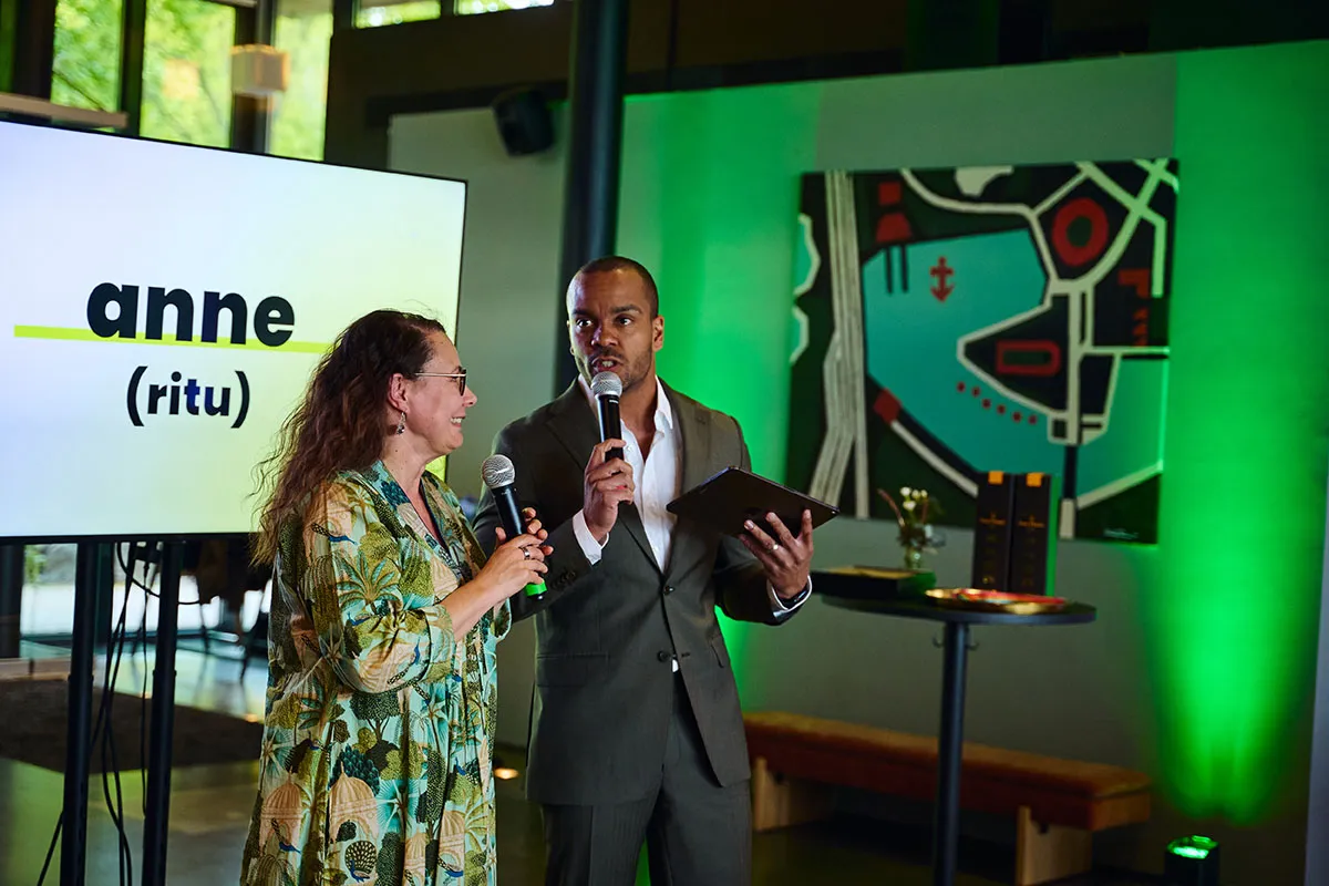 The haamu team together at a company event