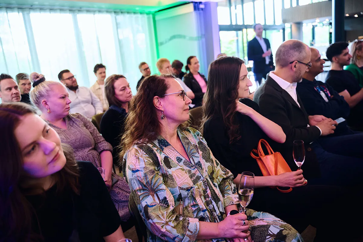 The haamu team together at a company event