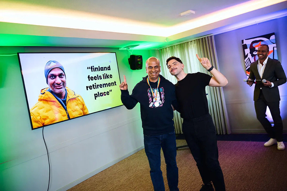 The haamu team together at a company event