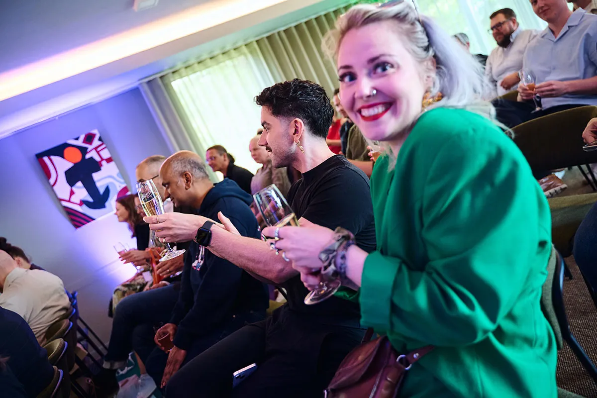 The haamu team together at a company event