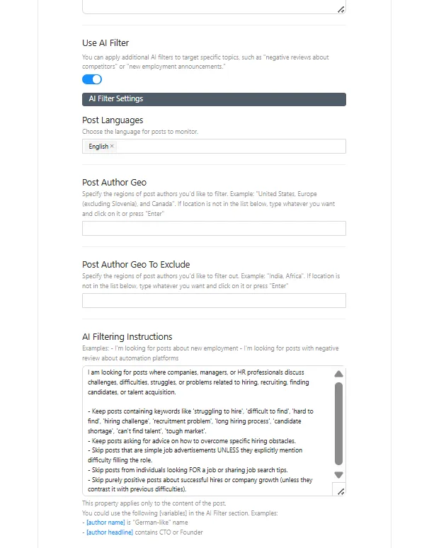 Overlay of analysis tools and AI elements on a LinkedIn feed, illustrating automated engagement and comment generation for professional networking.