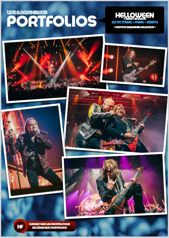 Portfolio de mes photos du groupe Helloween pour Hard Force Magazine