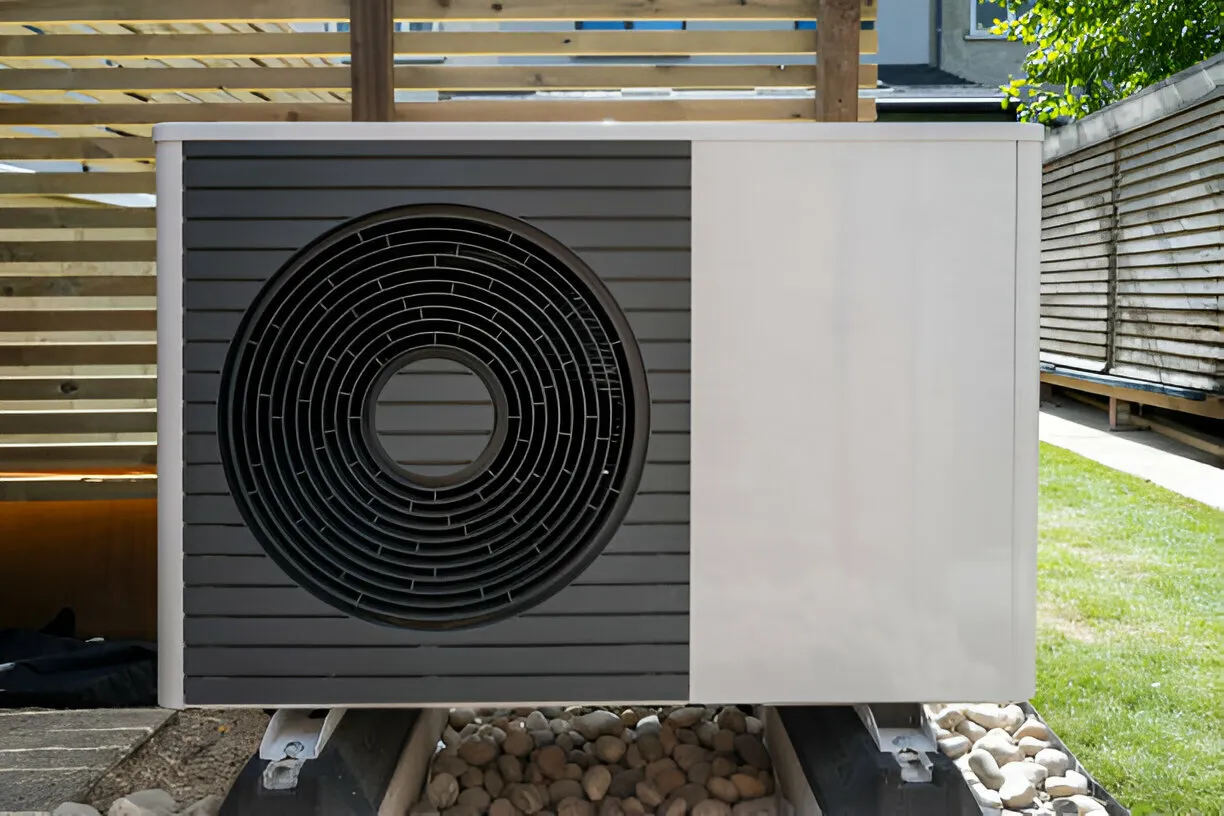 Outdoor heat pump unit.