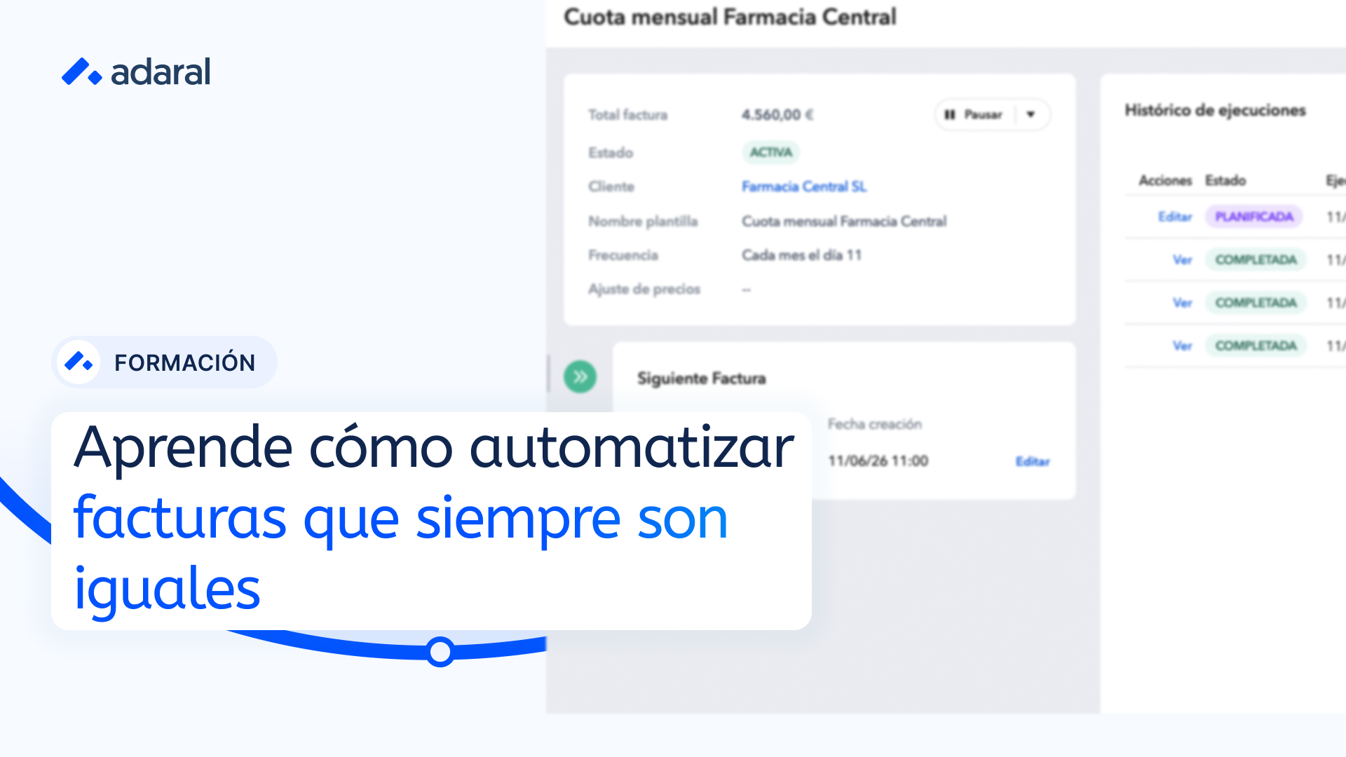 Facturar cuotas fijas