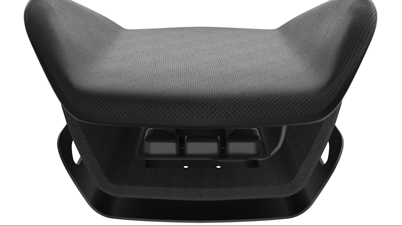 3D rendering of a wheelchair back exploded view