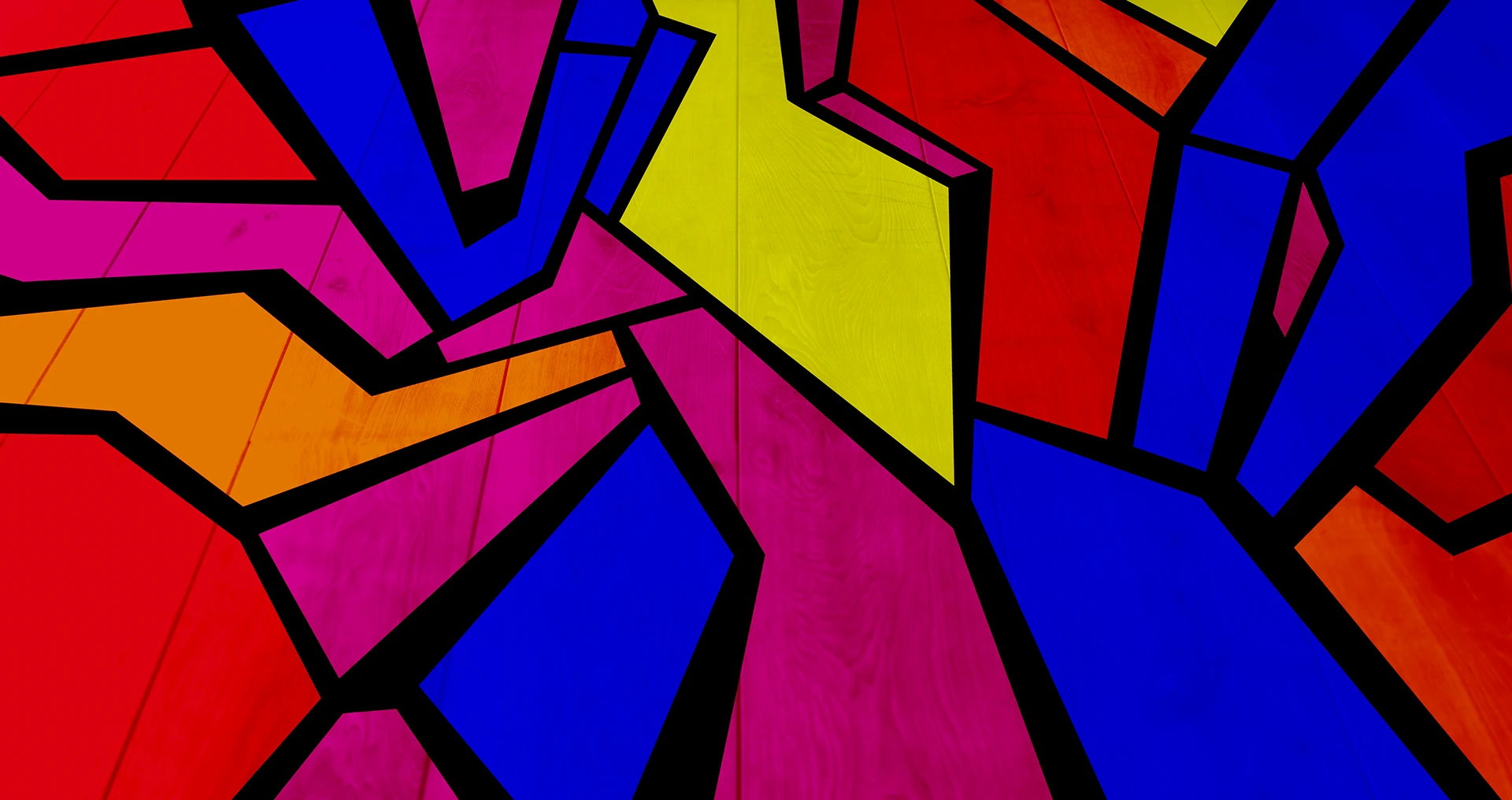 Abstract image of colours pained on a floor representing culture