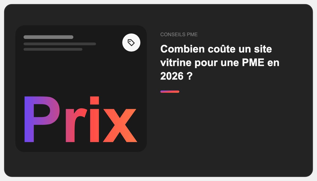 Combien coûte un site vitrine pour une PME en 2026 ?