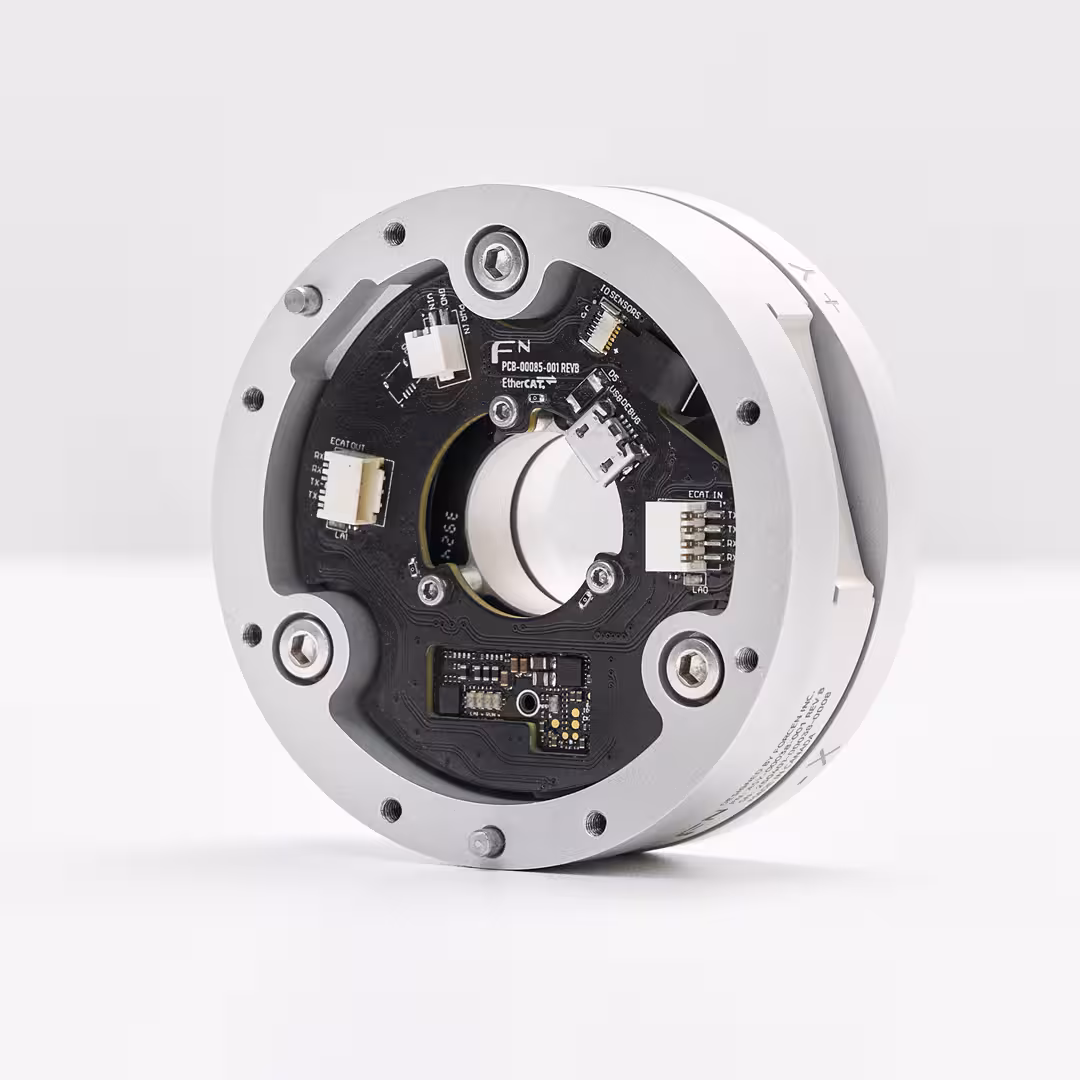 Image: A surgical 6-degree-of-freedom wrist sensor is shown from the front view. 