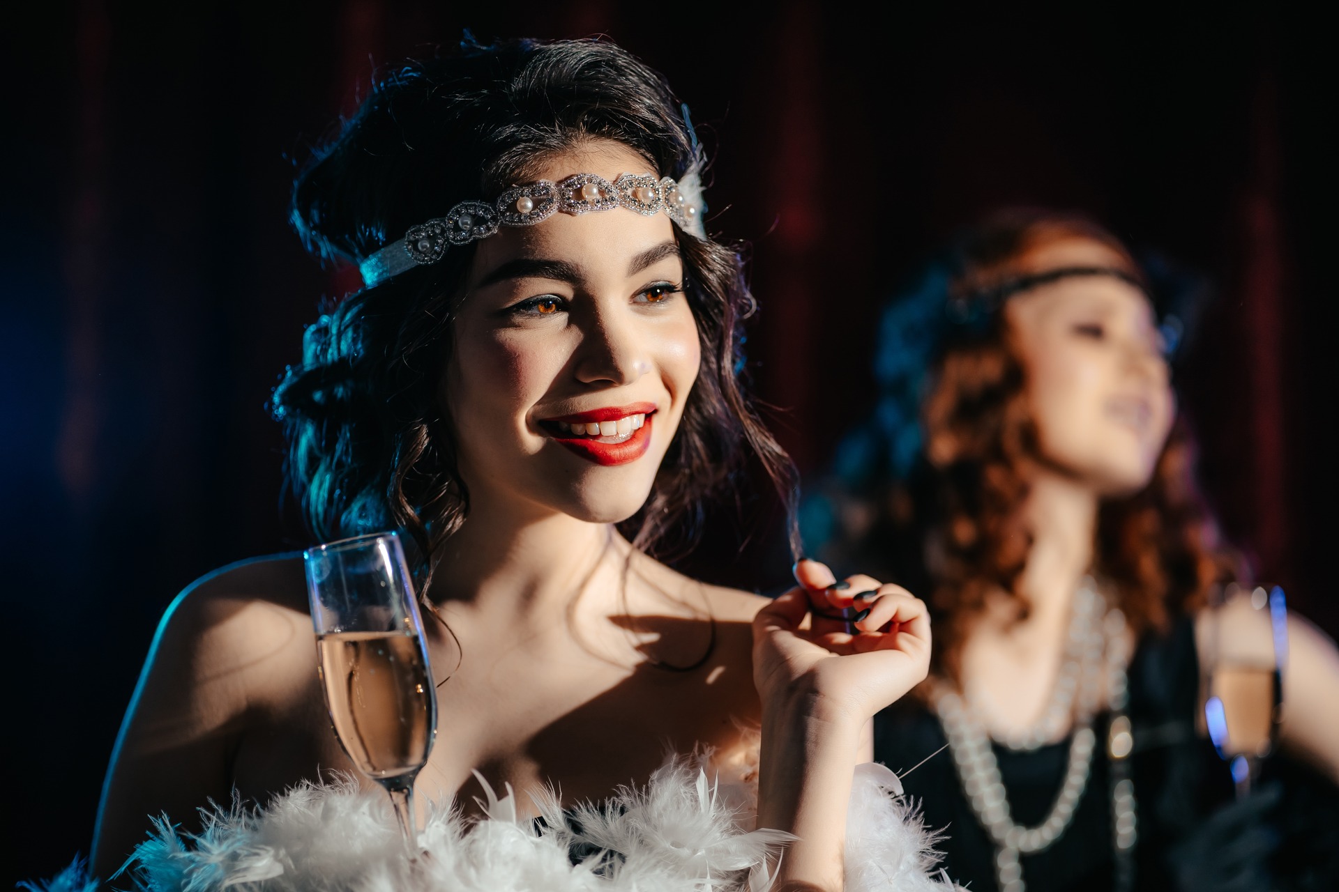 woman dressed up gatsby theme 