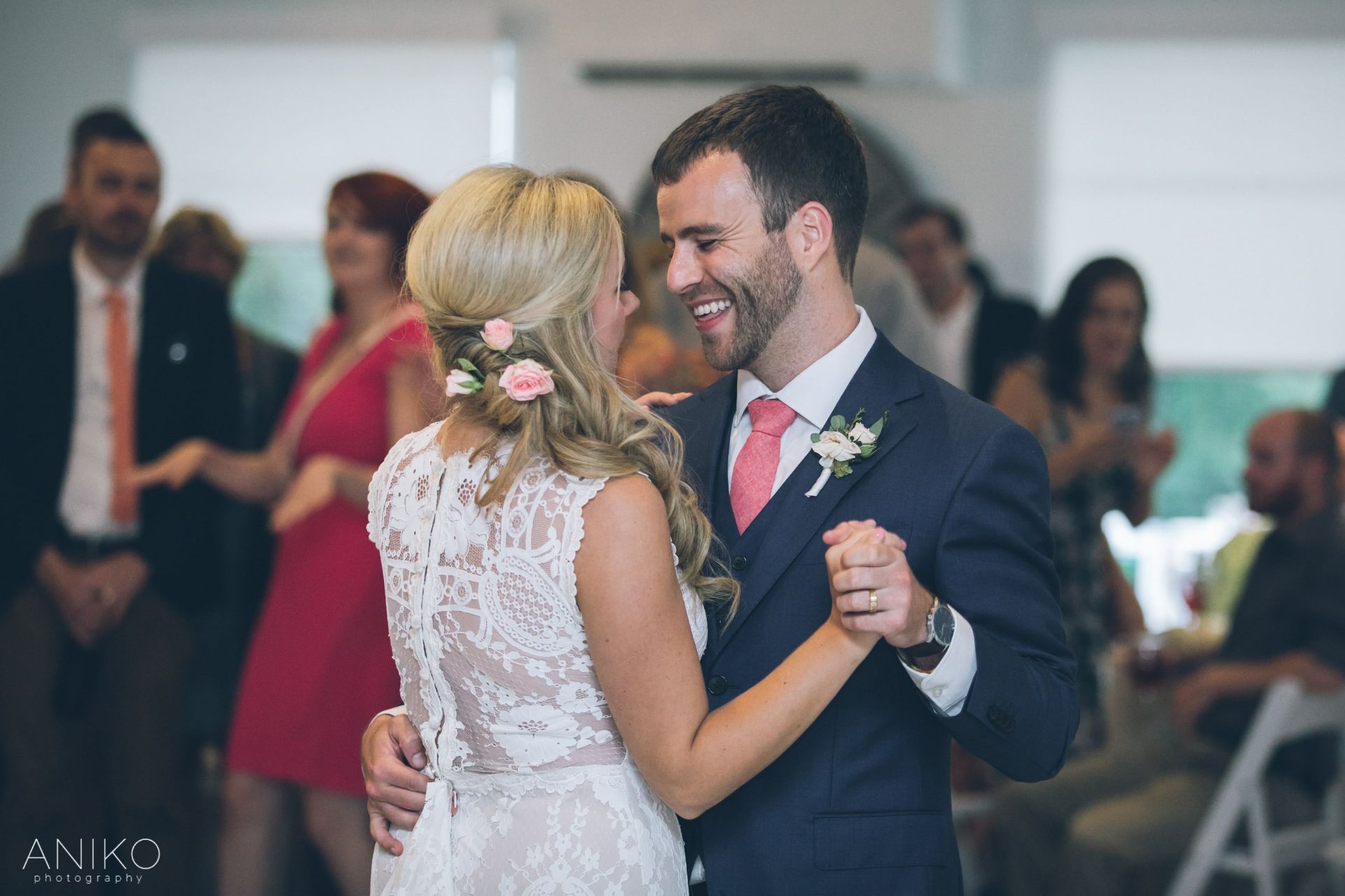 bride and groom first dance